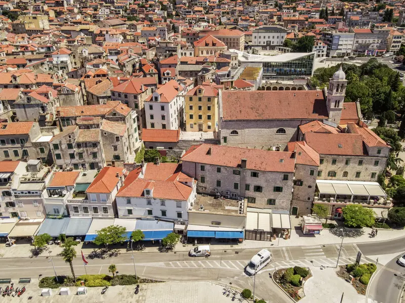 Šibenik Old Town House — drone view 2